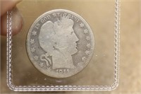 1911-D Barber Silver Half Dollar