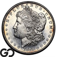 1878 Morgan Silver Dollar, Near Gem BU++ PL