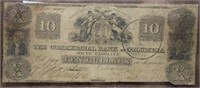 1834 Commercial Bank Of Columbia SC $10 Note
