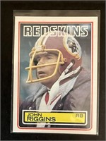 1983 TOPPS NFL FOOTBALL "JOHN RIGGINS" NO. 198 P