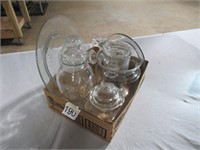 assorted jars/vases/glassware