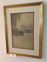 Paul Sawyier framed print - Capital Hotel