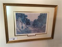 Paul Sawyier framed print - Country Road - 18 in