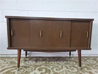 Vintage low storage cabinet record cabinet