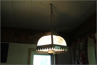HANGING LIGHT W/ CURRIER & IVES SCENES