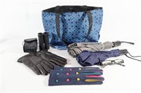 Tote Bag, Binoculars, Gloves, Umbrellas