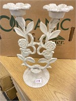 Double  cast iron candle stand