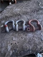 Clevis, 4 inch, lot of three