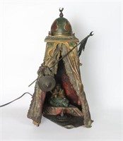 FRANZ BERGMAN AUSTRIAN BRONZE COLD PAINTED LAMP