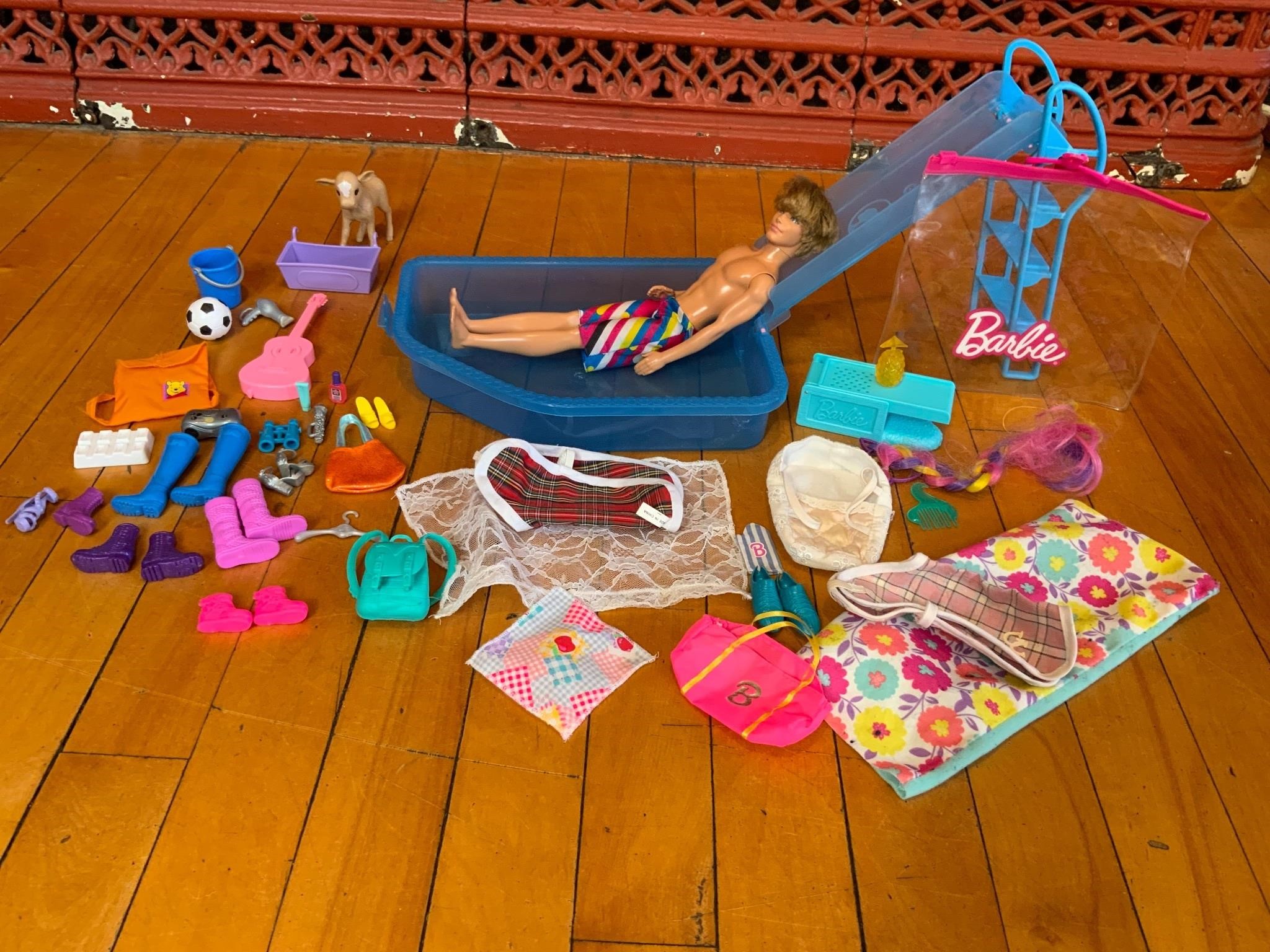 Barbie Pool and Doll Accessories