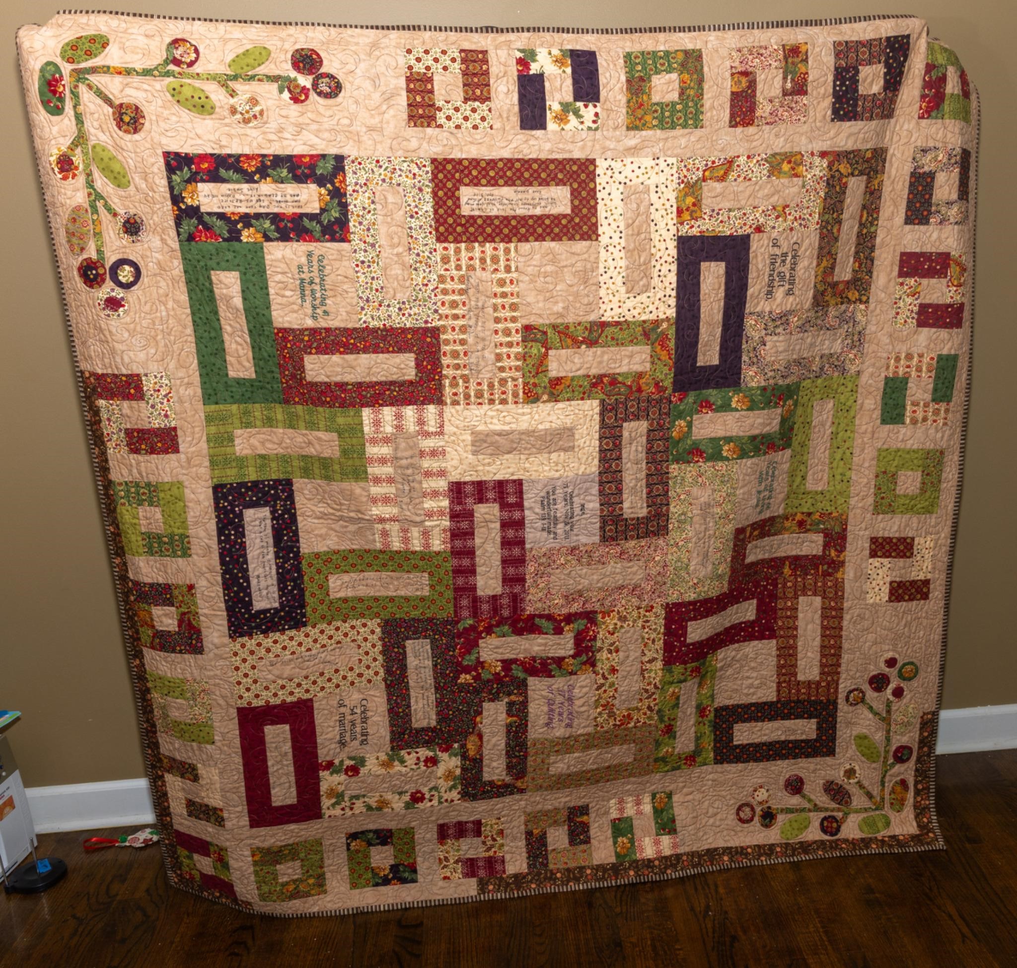 Handmade family quilt