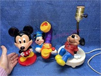 Vtg Mickey Mouse lamp & other toys