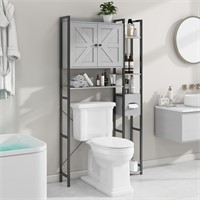 Grey Toilet Storage Cabinet  Multi-Layer