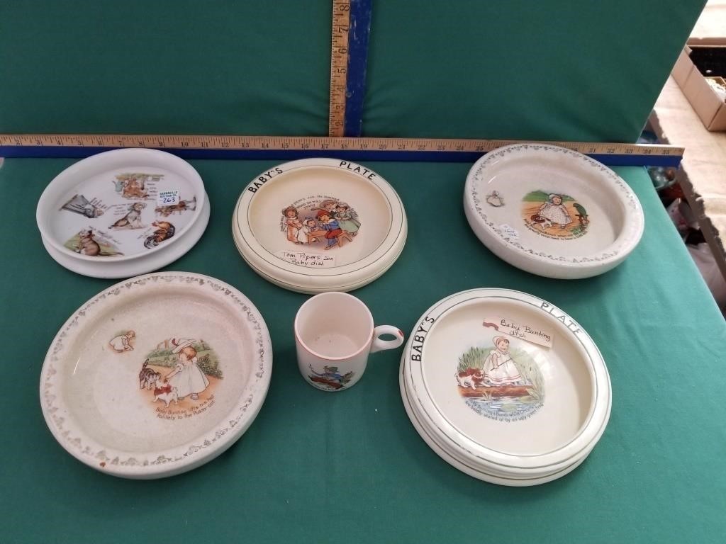 GERMAN NURSERY RHYME BABY DISHES AND CUP