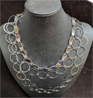 2 Vintage Stainless Steel Milor Necklaces