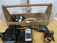 Chargers / Drill / Fan / Wood Tool Box
