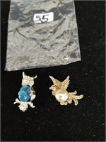 2 VTG Brooches: 1-Jelly Belly, 1-Figural