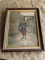 French Soldier Print 13 1/4"x16 1/4" Tall