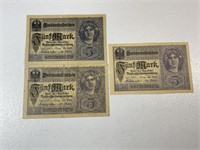Currency from 1917 Germany
