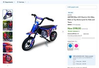 B3110  M8TRIX Blue 24V Dirt Bike Toy Motorcycle