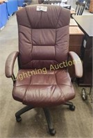 RED LEATHER OFFICE CHAIR