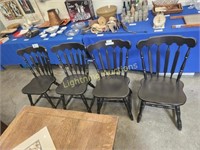 FOUR VINTAGE COLONIAL STYLE CHAIRS