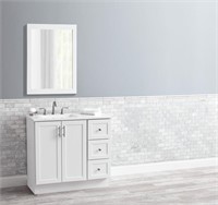 Davies 36-in White Single Sink Vanity