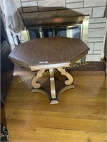 octagon side table w/ footstool storage box and