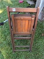 Vintage wood child folding chair