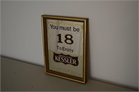 Kessler Whiskey Bar Mirror 10x13"