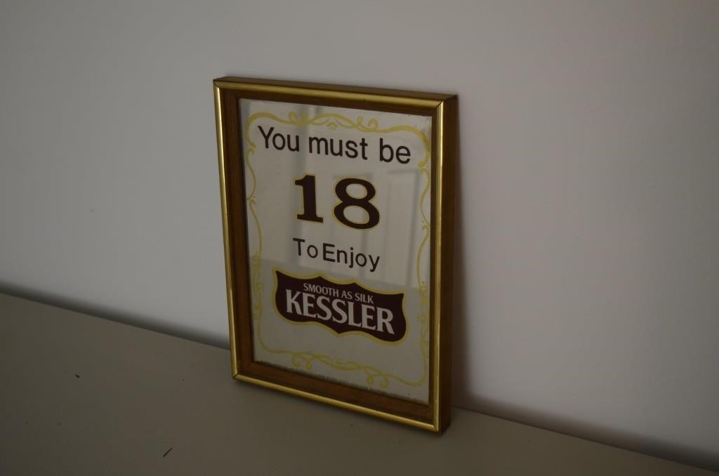 Kessler Whiskey Bar Mirror 10x13"