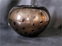 Amethyst Polish Art Glass Bowl w/Bullicante