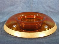 Amber Glass Console Bowl
