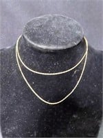 14K GOLD CHAIN/NECKLACE - 24 INCH - 1.4 GRAMS