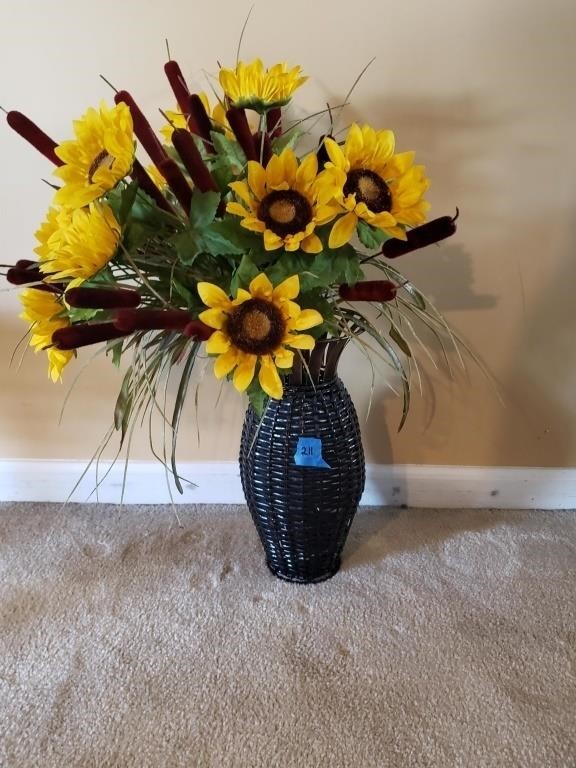 Fake sunflower in Vase