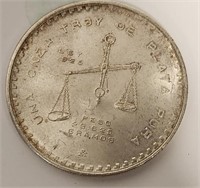 278 - 1980 MEXICO 1 TROY OZ SILVER COIN (36)