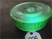 Uranium Glass Oval Dish