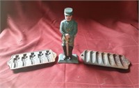 Cast Iron toy soldier mold, toy soldier
