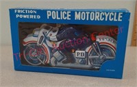 1960s Litho tin friction Police motorcycle toy