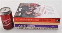 4 livres, 2 Justin Bieber, en français,