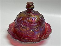 Indiana Carnival Glass Butter Dish