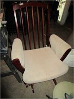Glider Chair w/Upholstered Seat & Arms