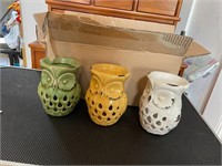 4 NEW Owl Tealight Holders
