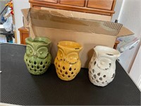 4 NEW Owl Tealight Holders