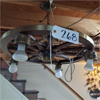 Hanging, Wagon Wheel Lamp, Missing parts