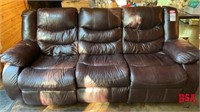 2 Ashley Leather Couches & Leather Recliner Rocker