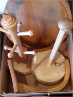 4 PC WOOD CUP, BANANA, PAPER TOWEL HOLDERS, OTHER