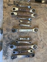 12 craftsman ratchet wrenches, metric and SaE