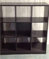 Black cubby bookcase