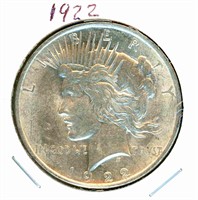 1922 Peace Silver Dollar